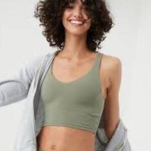 Aerie Green Sports Bra Seamless Comfort